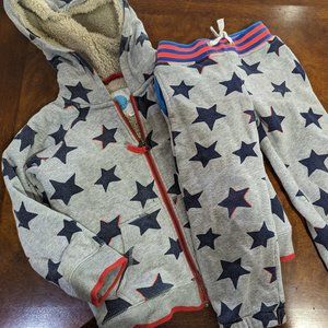 Mini Boden Sherpa Hoodie and Pants Set